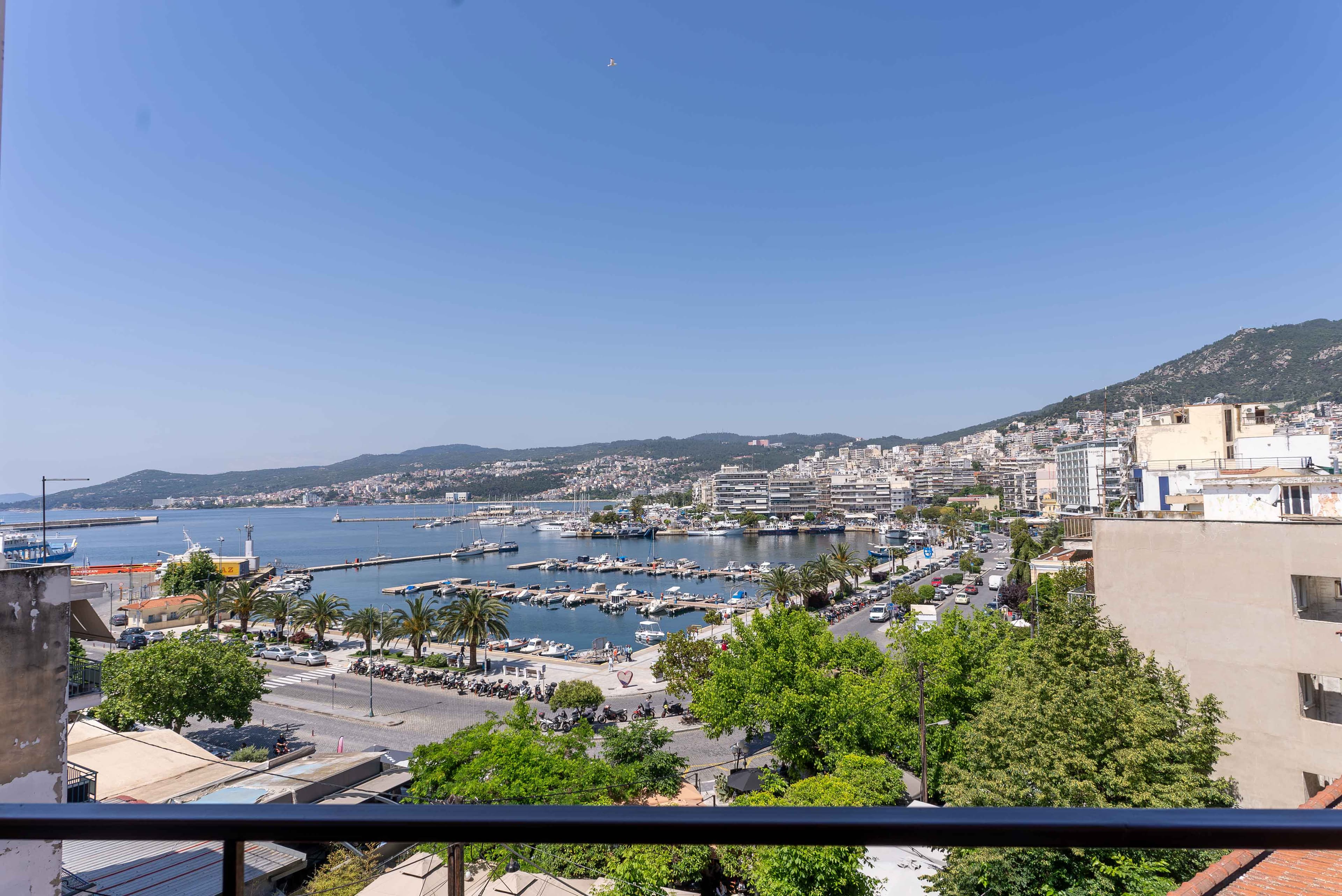 Scenic view of Kavala from Iridium suites, blending tradition and modern comfort